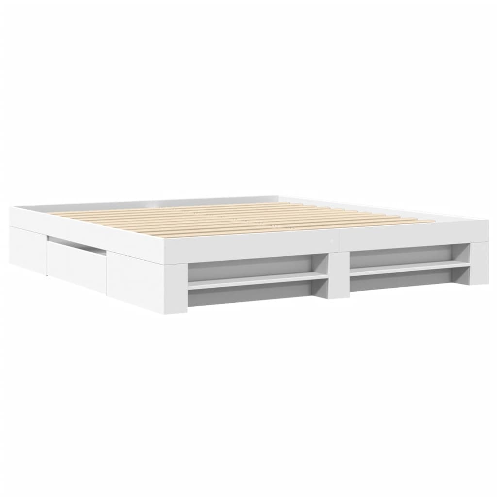 Modern Wooden Super King Size 180cm Bed Frame Base With Drawers & Storage Compartments