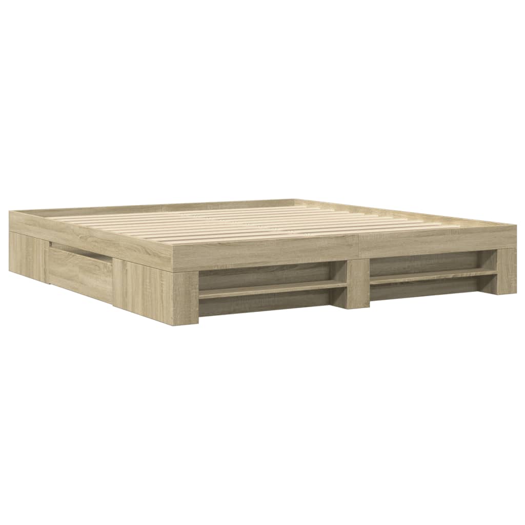 Modern Wooden Super King Size 180cm Bed Frame Base With Drawers & Storage Compartments