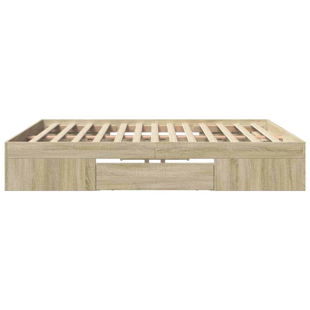Modern Wooden Super King Size 180cm Bed Frame Base With Drawers & Storage Compartments