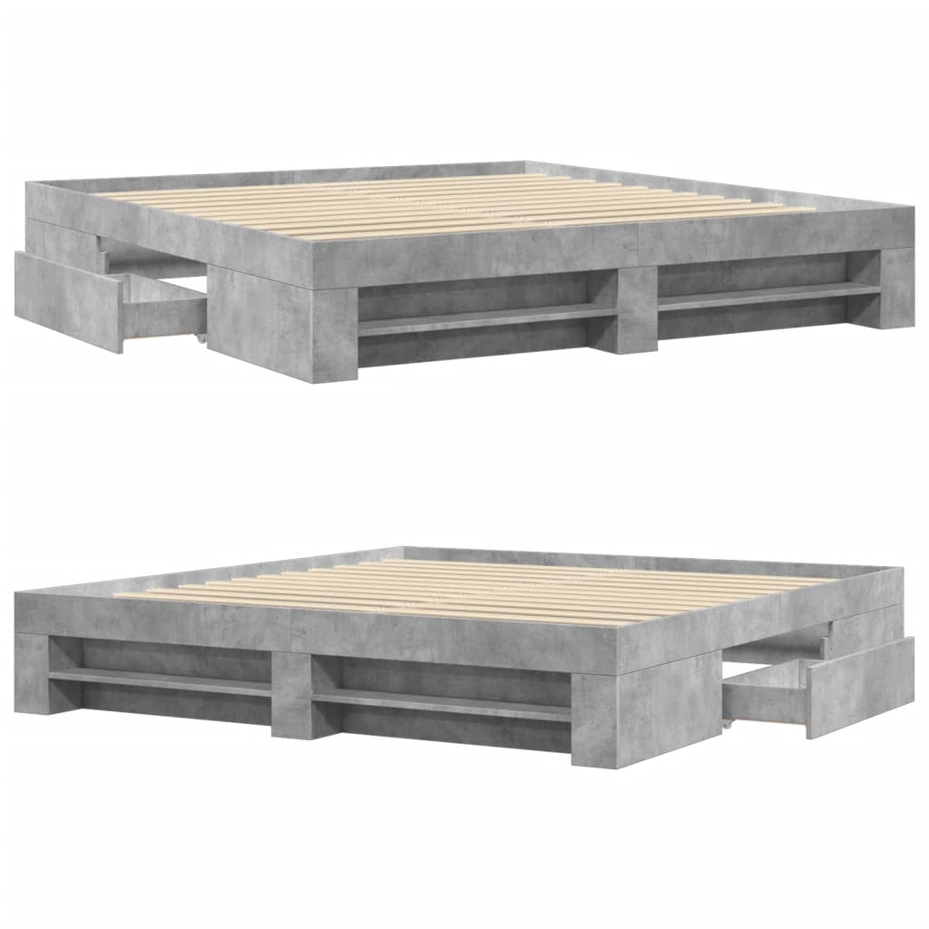Modern Wooden Super King Size 180cm Bed Frame Base With Drawers & Storage Compartments