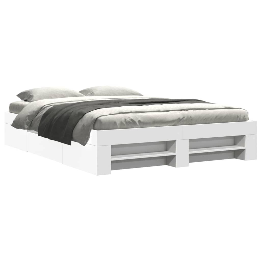 Modern Wooden King Size 150cm Bed Fame Base With Drawers & Storage Compartments