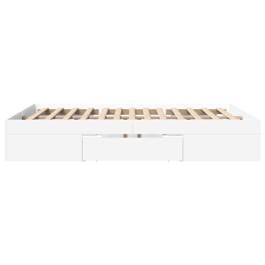 Modern Wooden King Size 150cm Bed Fame Base With Drawers & Storage Compartments