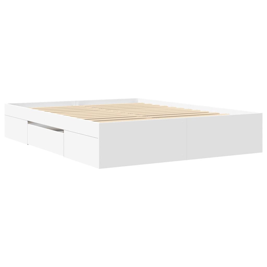 Modern Wooden King Size 150cm Bed Fame Base With Drawers & Storage Compartments