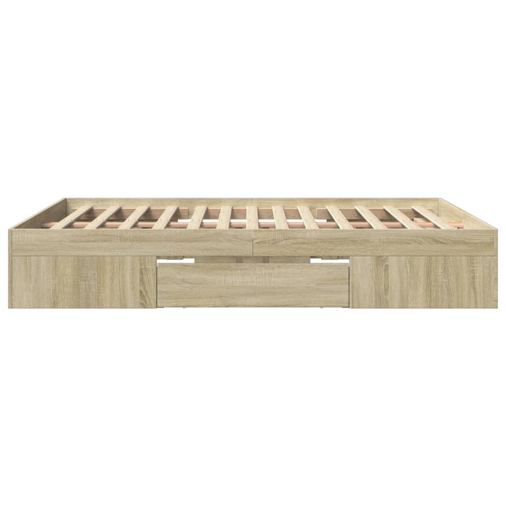Modern Wooden King Size 150cm Bed Fame Base With Drawers & Storage Compartments