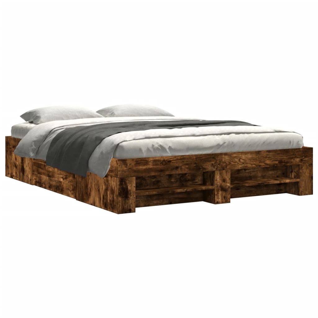 Modern Wooden King Size 150cm Bed Fame Base With Drawers & Storage Compartments
