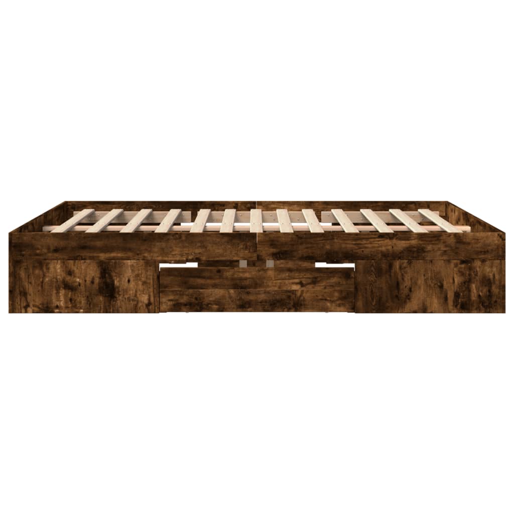 Modern Wooden King Size 150cm Bed Fame Base With Drawers & Storage Compartments