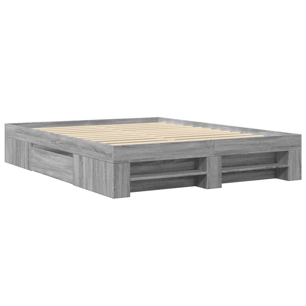 Modern Wooden King Size 150cm Bed Fame Base With Drawers & Storage Compartments