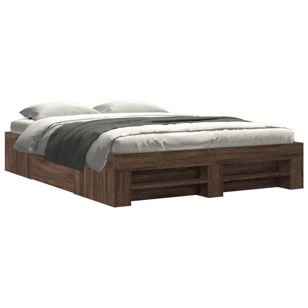 Modern Wooden King Size 150cm Bed Fame Base With Drawers & Storage Compartments