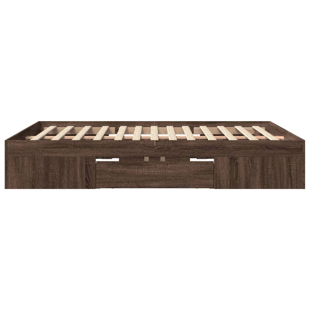 Modern Wooden King Size 150cm Bed Fame Base With Drawers & Storage Compartments