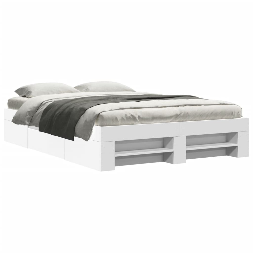 Modern Wooden Double Size 135cm Bed Frame Base With Drawers & Storage Compartments