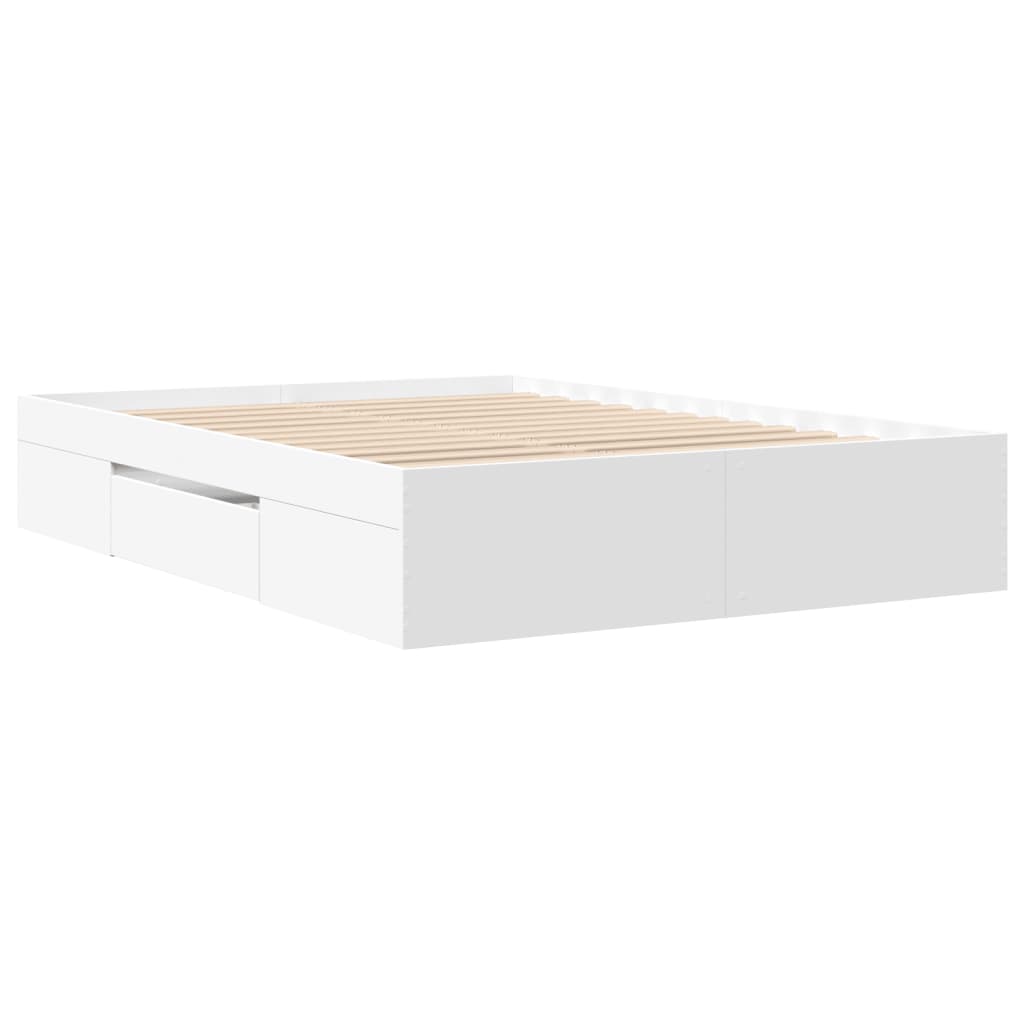 Modern Wooden Double Size 135cm Bed Frame Base With Drawers & Storage Compartments
