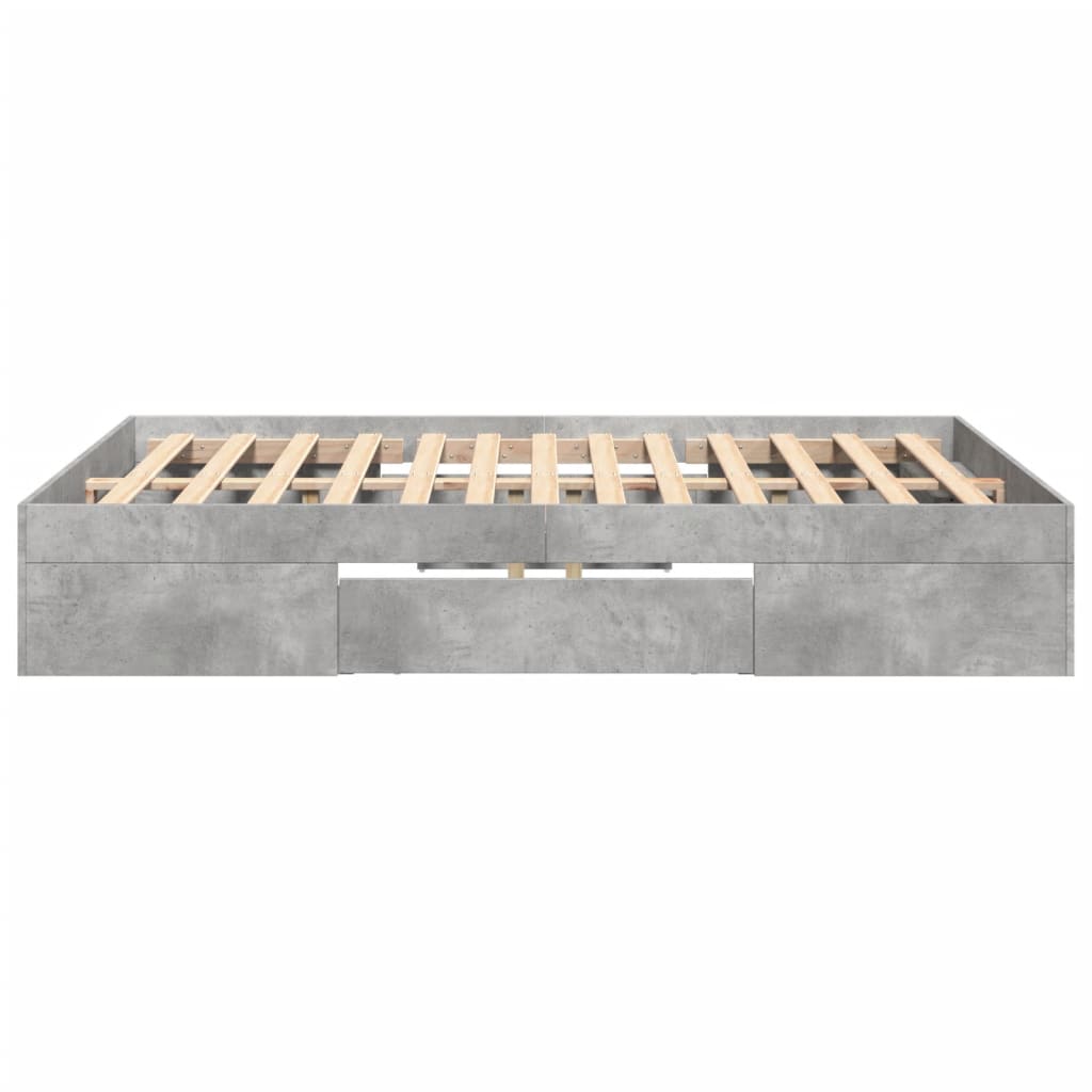 Modern Wooden Double Size 135cm Bed Frame Base With Drawers & Storage Compartments
