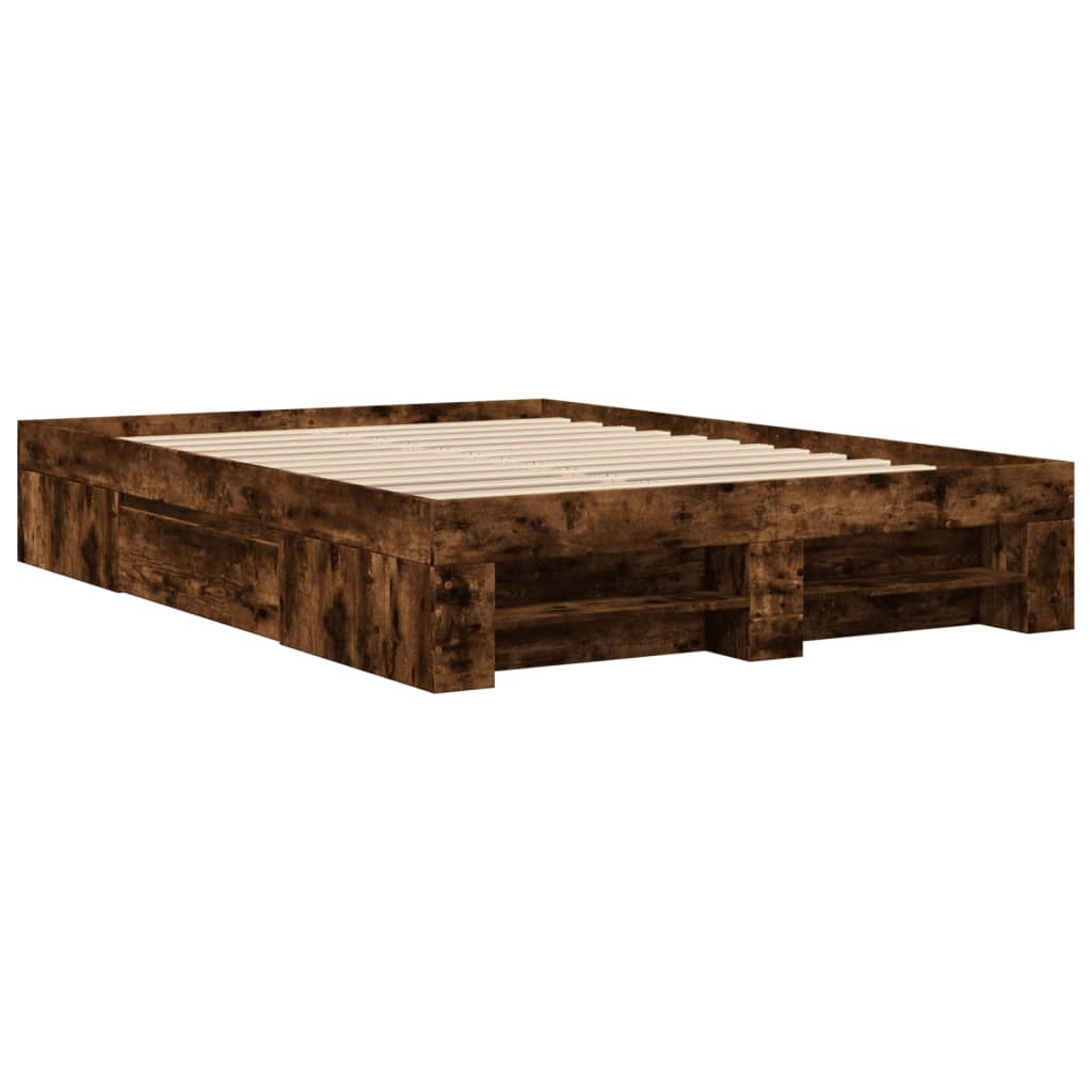 Modern Wooden Double Size 135cm Bed Frame Base With Drawers & Storage Compartments