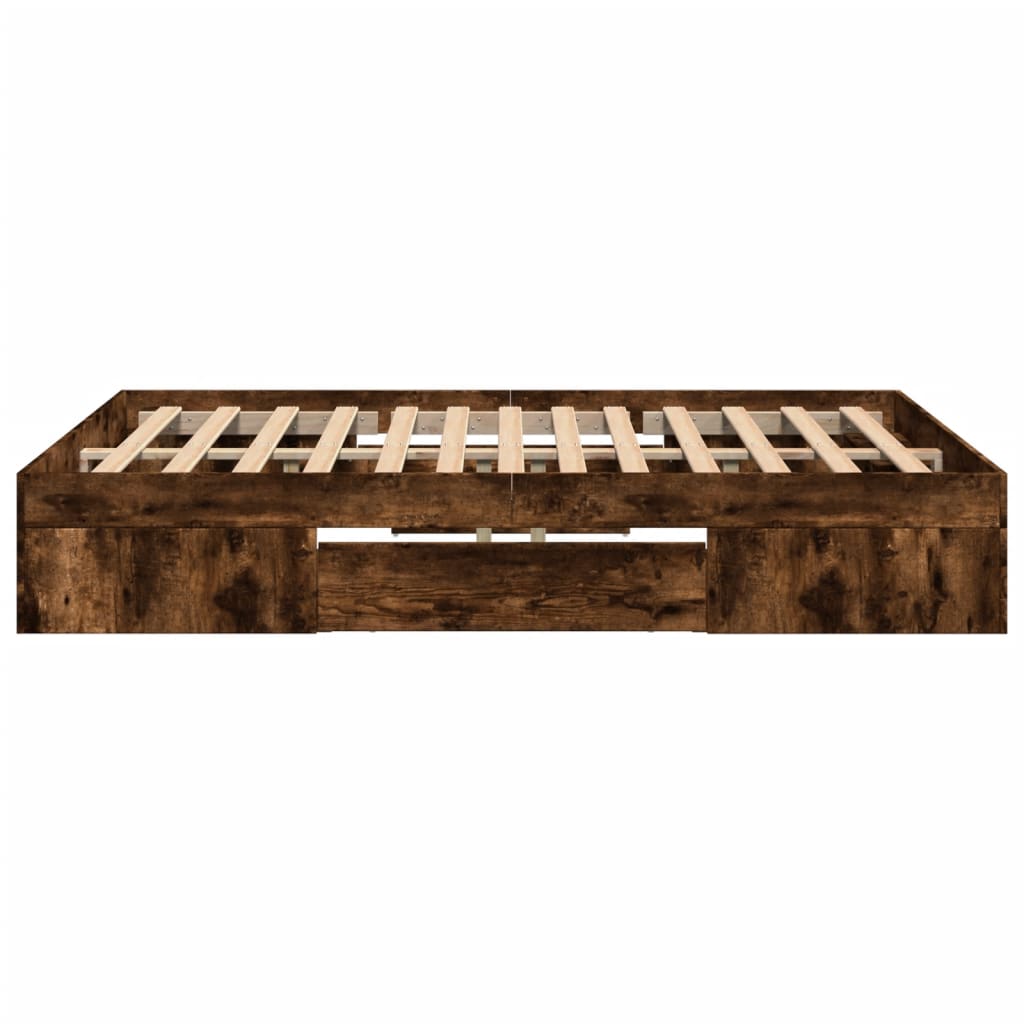 Modern Wooden Double Size 135cm Bed Frame Base With Drawers & Storage Compartments