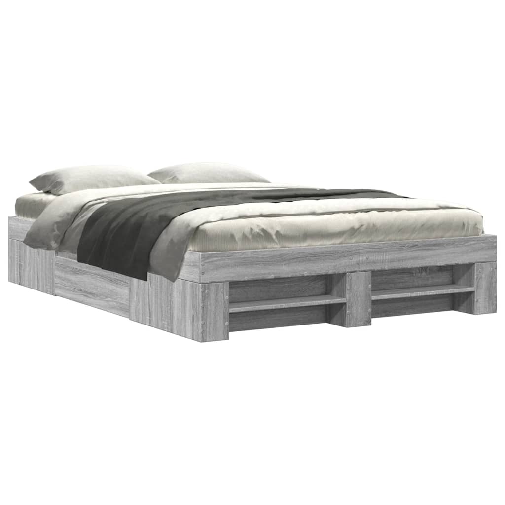 Modern Wooden Double Size 135cm Bed Frame Base With Drawers & Storage Compartments