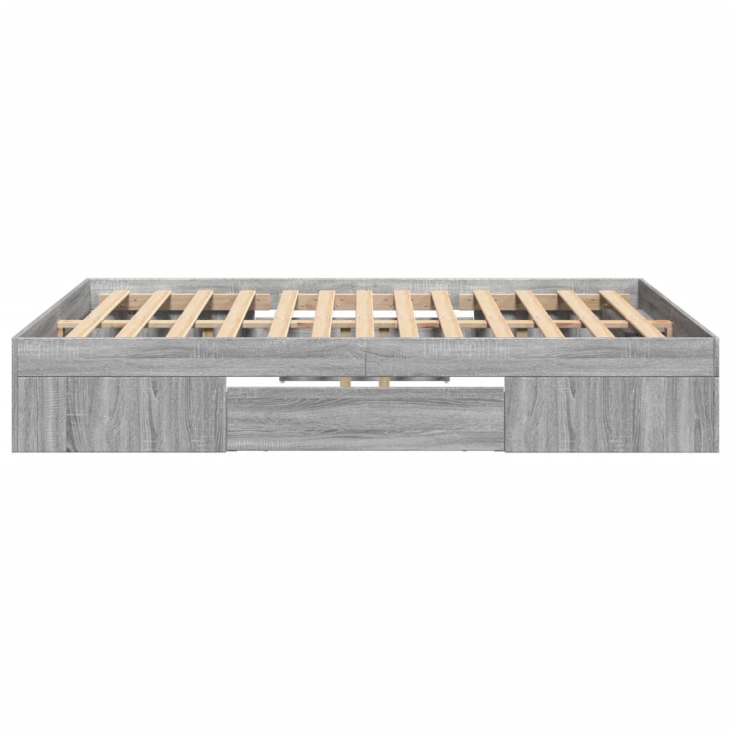 Modern Wooden Double Size 135cm Bed Frame Base With Drawers & Storage Compartments