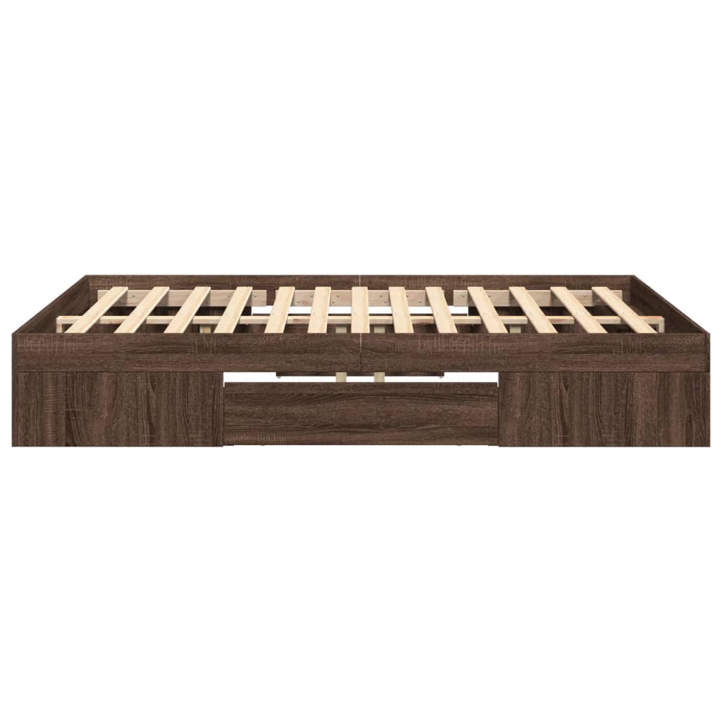 Modern Wooden Double Size 135cm Bed Frame Base With Drawers & Storage Compartments