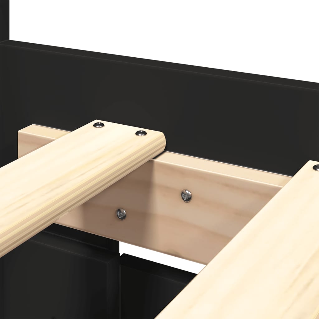 Modern Wooden Emperor Size 2m Bed Frame Base With Headboard & Storage Drawers