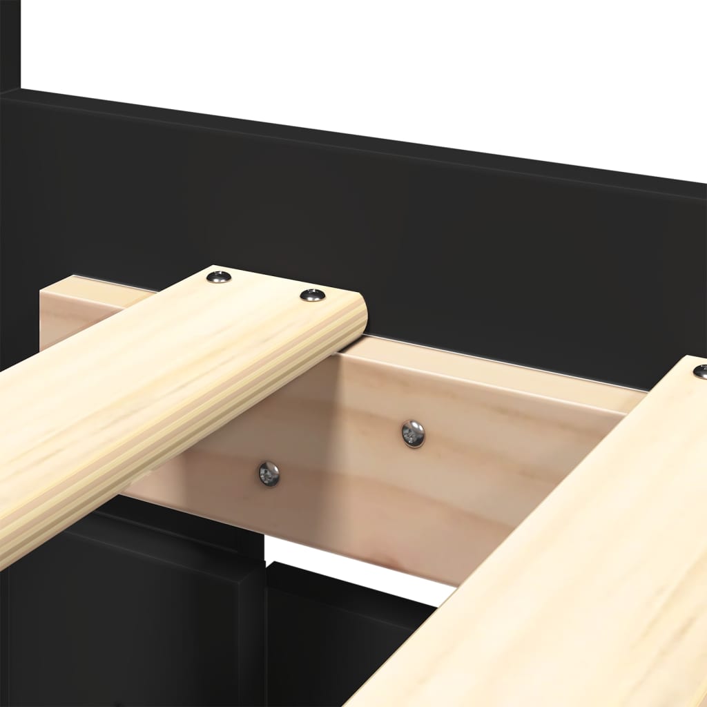 Modern Wooden Super King Size 180cm Bed Frame Base With Headboard & Drawers