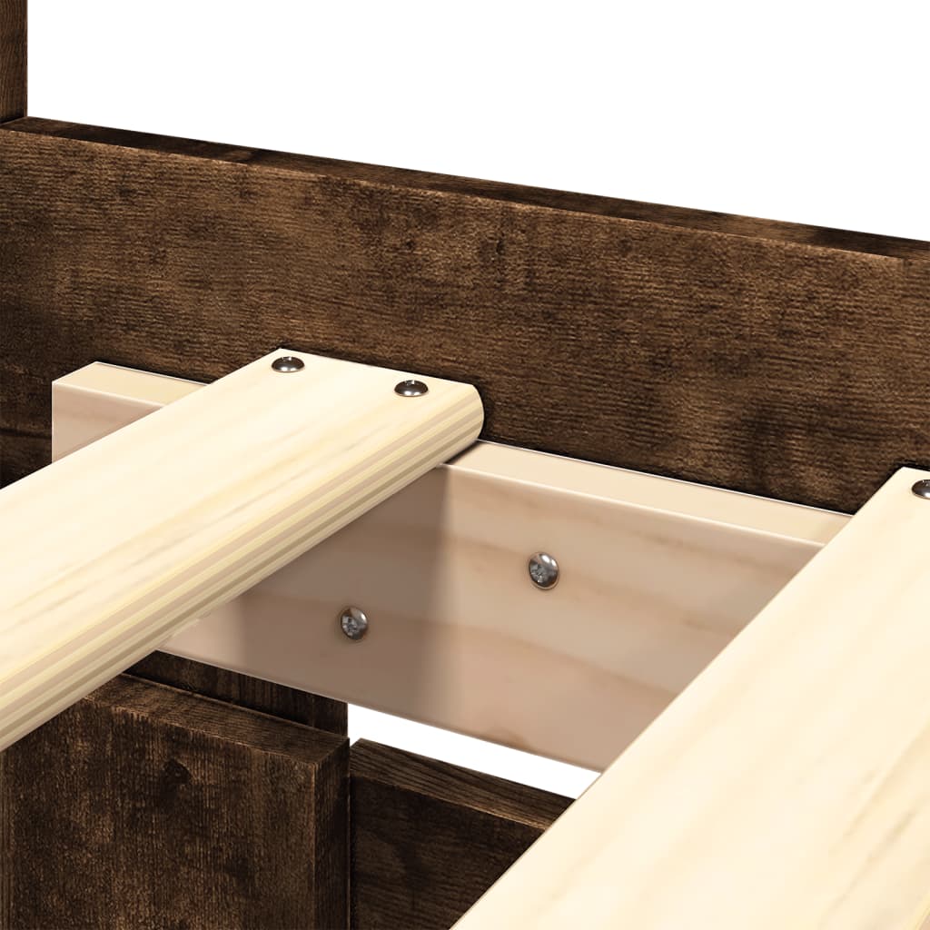 Modern Wooden Queen Size 160cm Bed Frame Base With Headboard & Storage Drawers