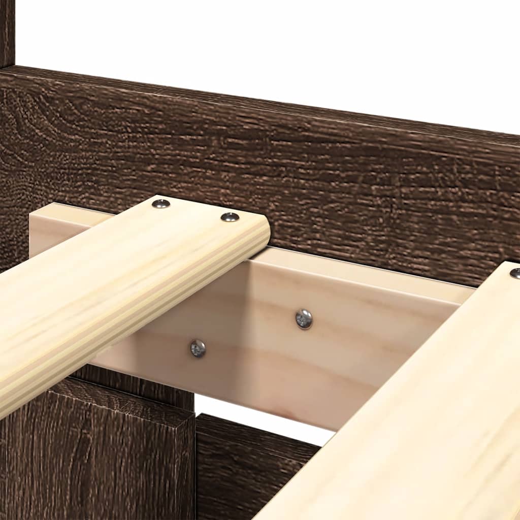 Modern Wooden Queen Size 160cm Bed Frame Base With Headboard & Storage Drawers