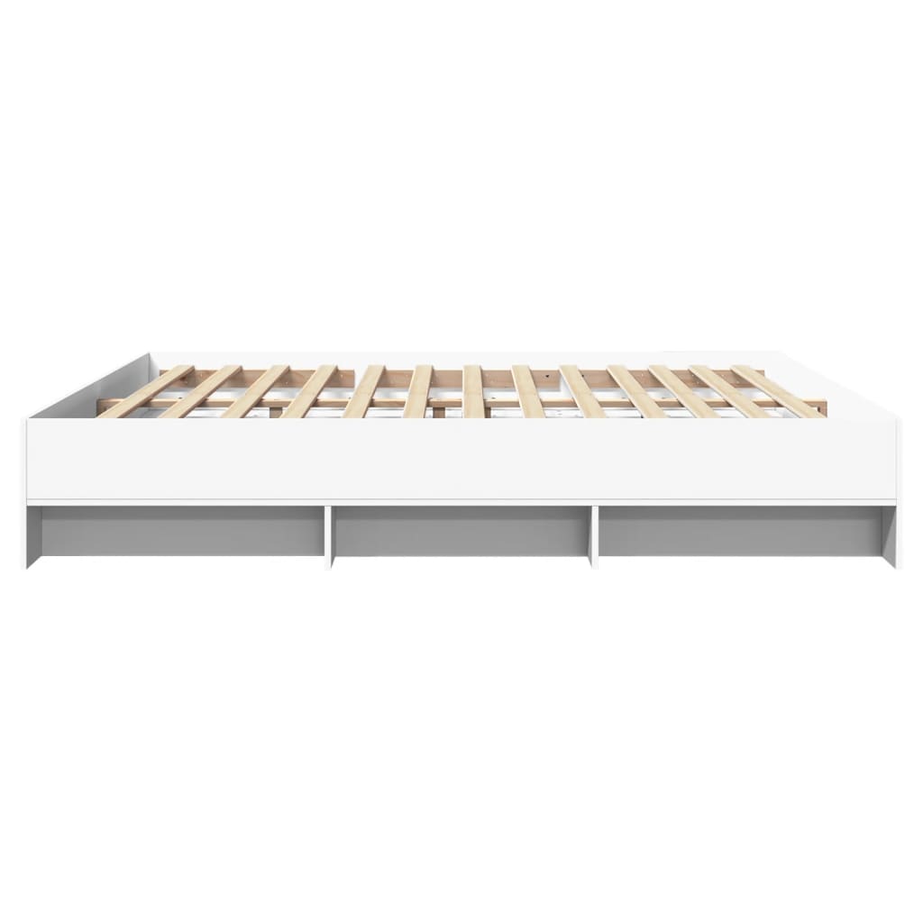 Modern Wooden Emperor Size 2m Bed Frame Base With Under Storage Space