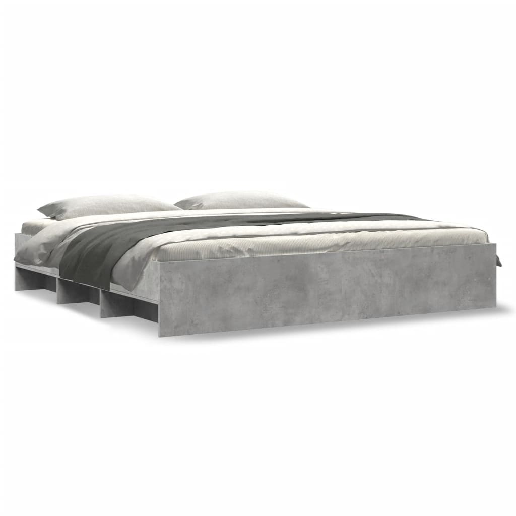 Modern Wooden Emperor Size 2m Bed Frame Base With Under Storage Space