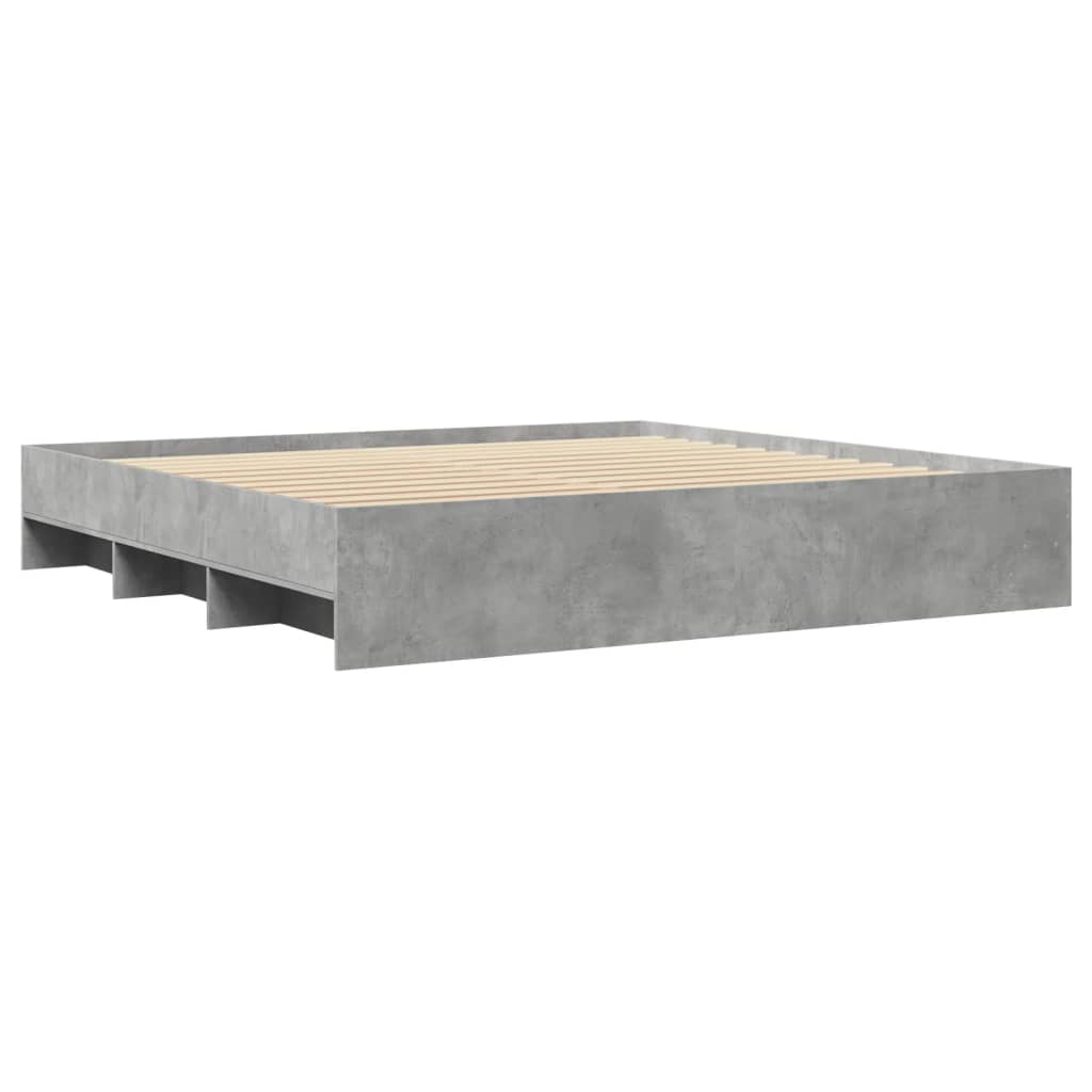 Modern Wooden Emperor Size 2m Bed Frame Base With Under Storage Space