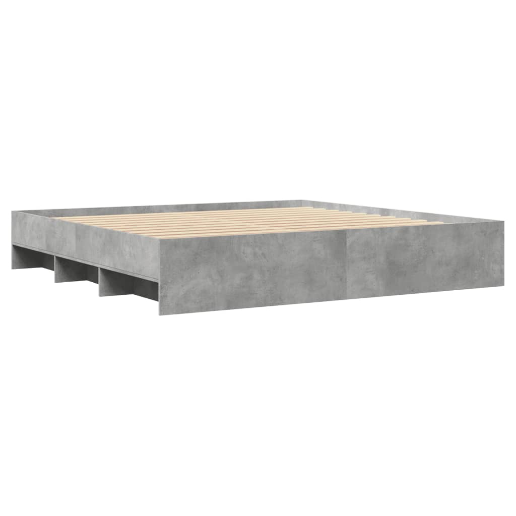 Modern Wooden Emperor Size 2m Bed Frame Base With Under Storage Space
