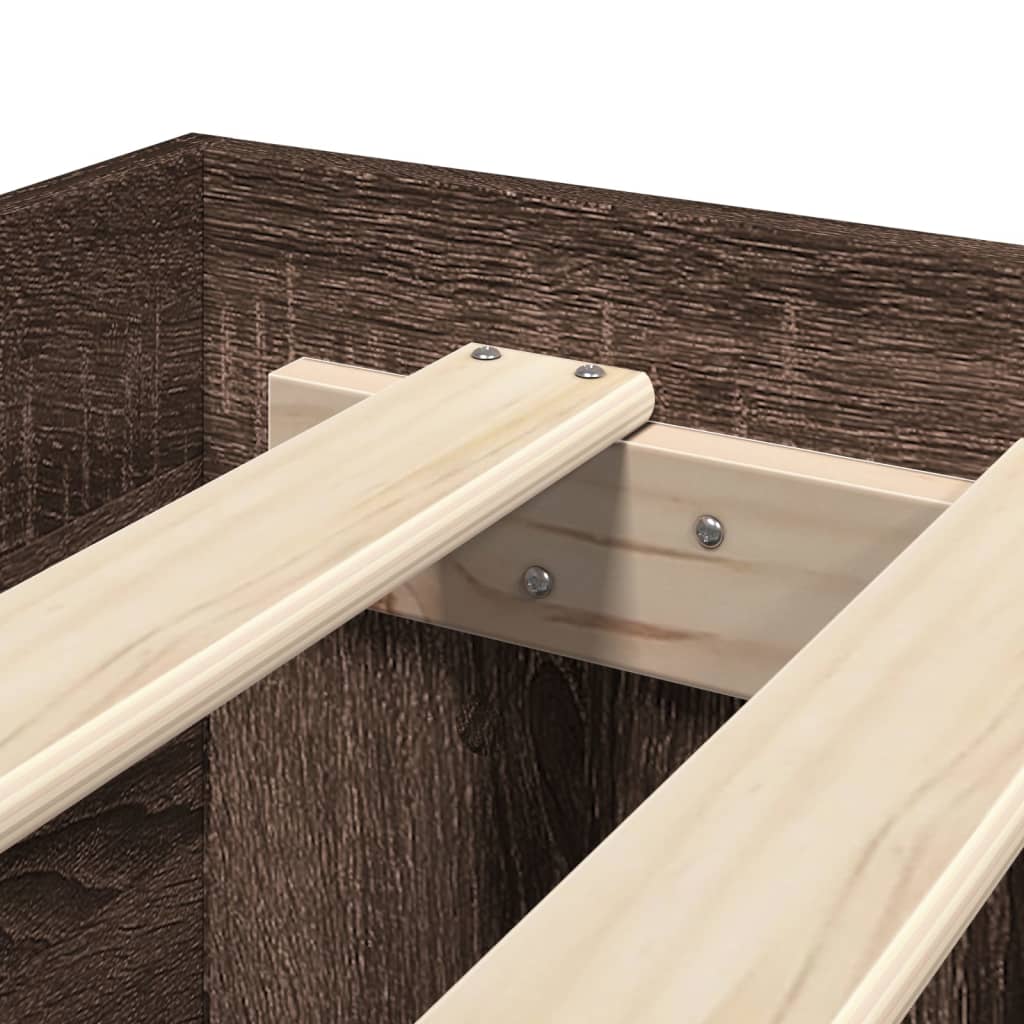 Modern Wooden Emperor Size 2m Bed Frame Base With Under Storage Space