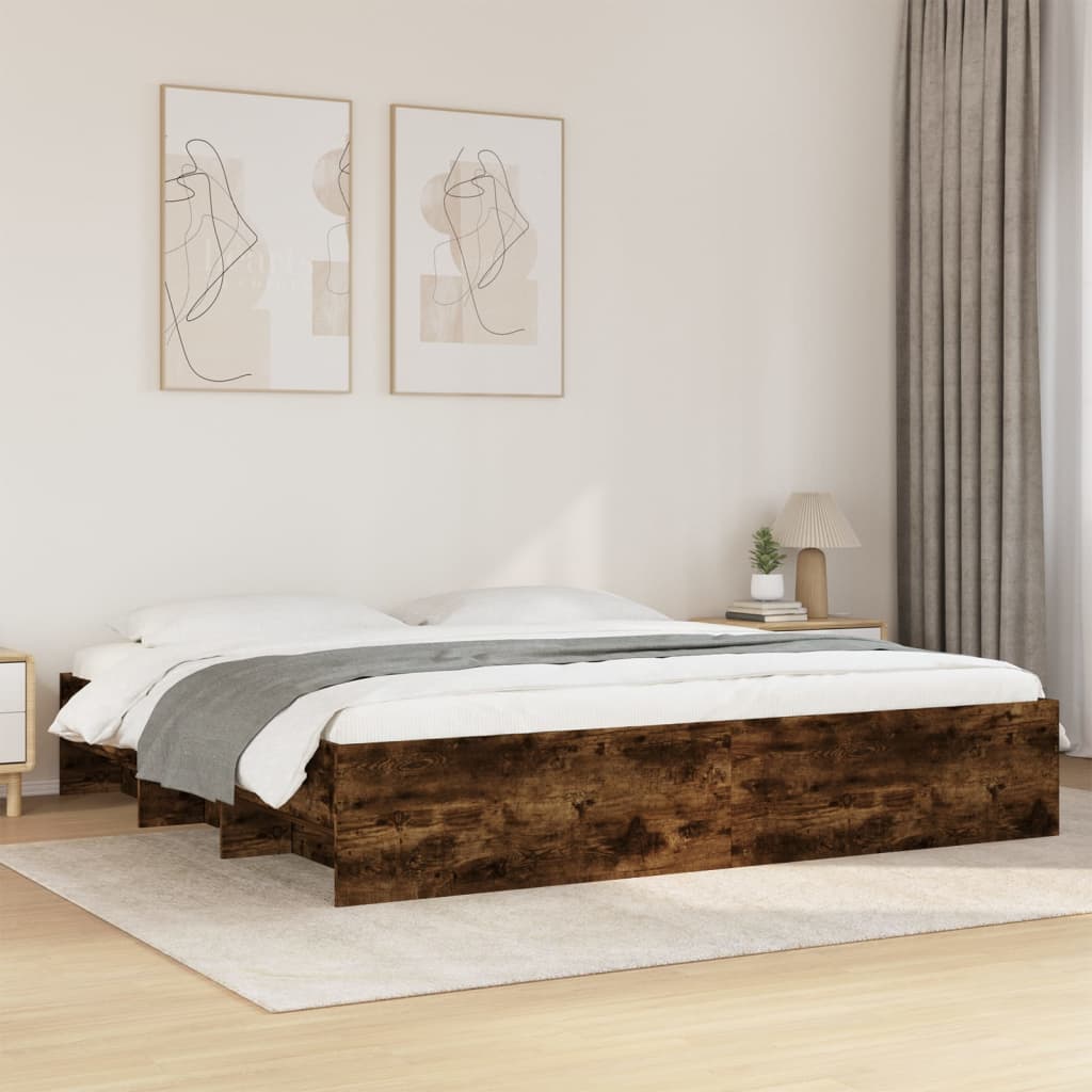 Modern Wooden Super King Size 180cm Bed Frame Base With Under Storage Space