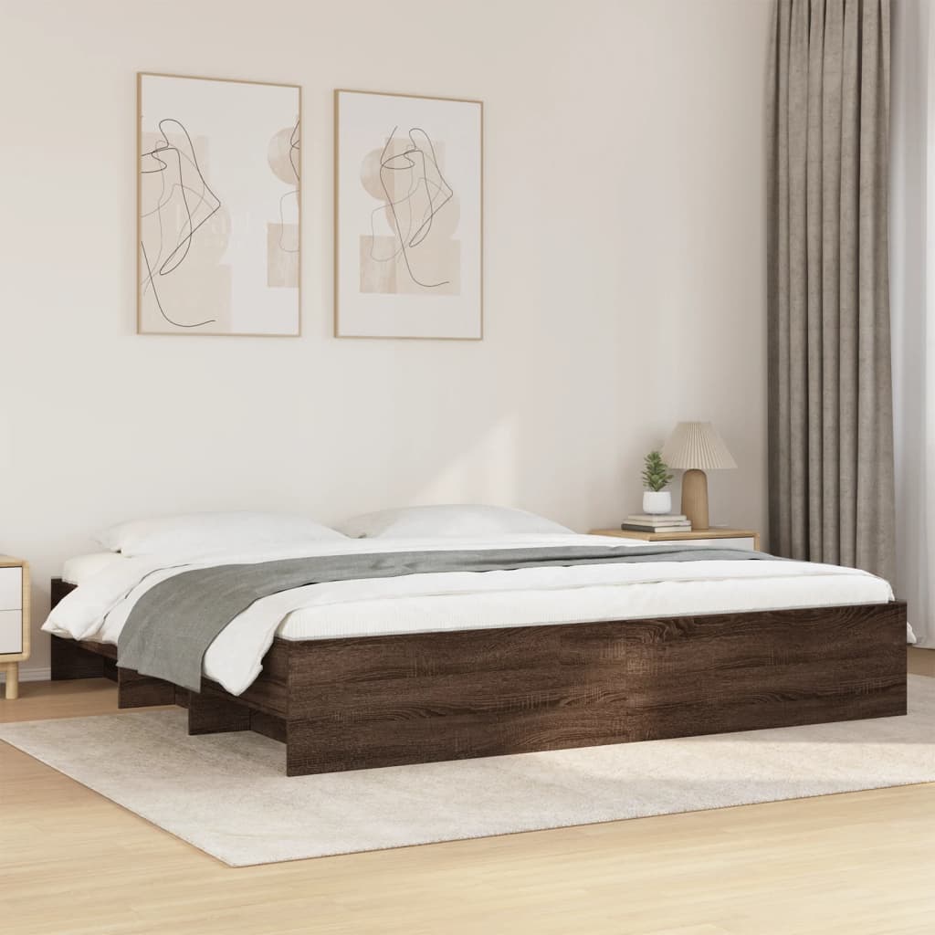 Modern Wooden Super King Size 180cm Bed Frame Base With Under Storage Space