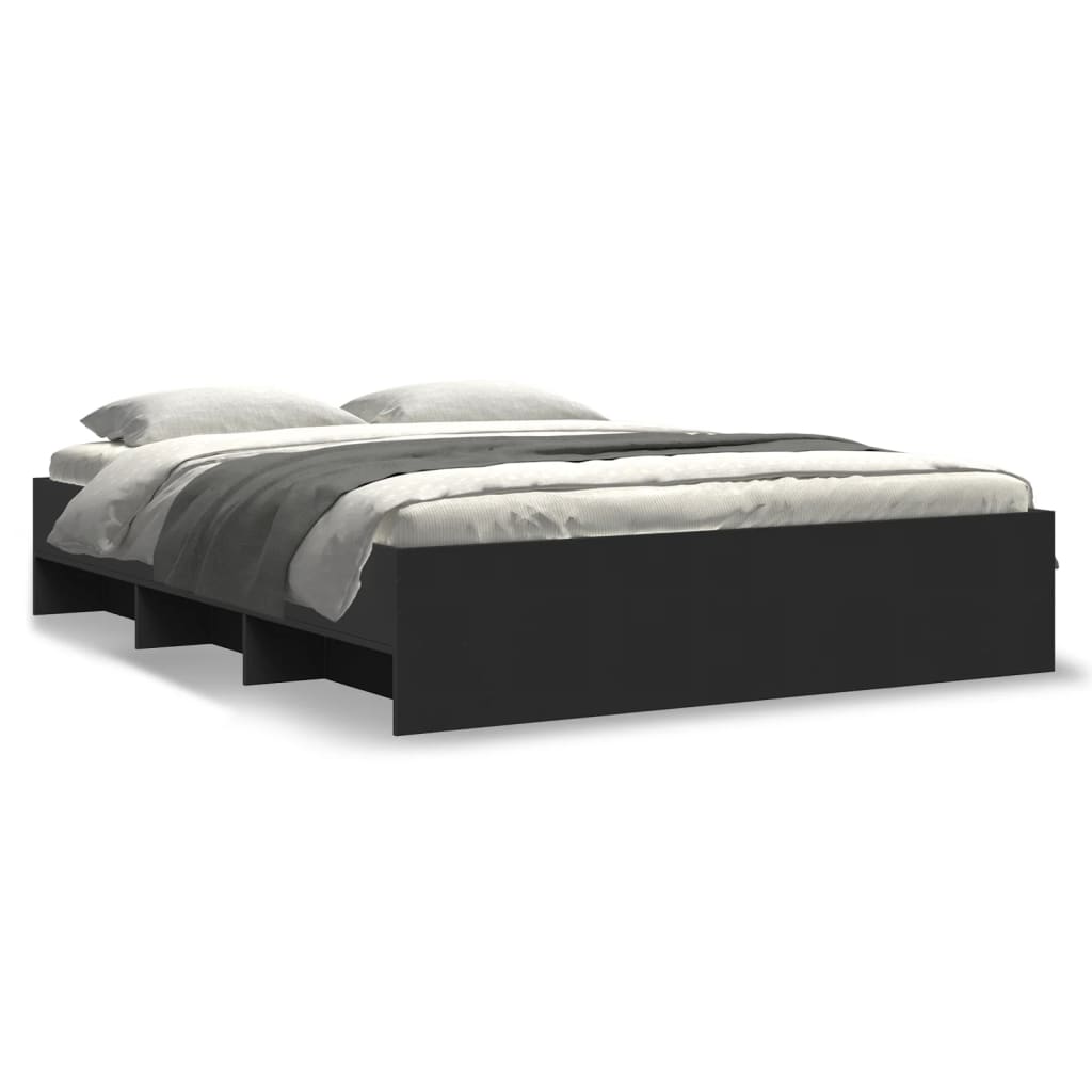 Modern Wooden Queen Size 160cm Bed Frame Base With Under Storage Space