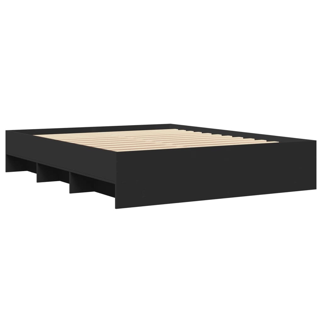 Modern Wooden Queen Size 160cm Bed Frame Base With Under Storage Space
