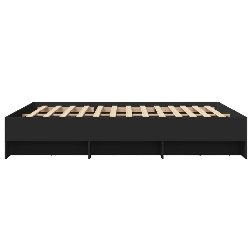 Modern Wooden Queen Size 160cm Bed Frame Base With Under Storage Space