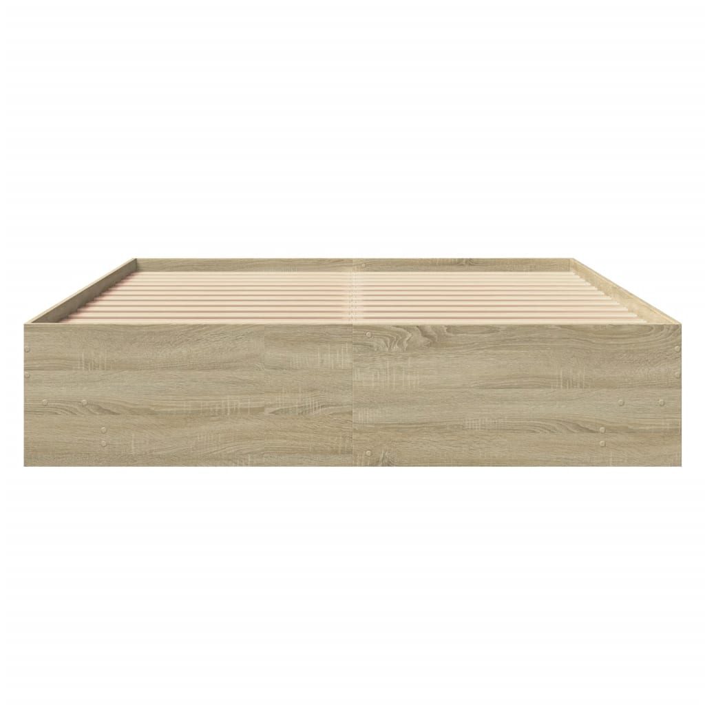 Modern Wooden Queen Size 160cm Bed Frame Base With Under Storage Space