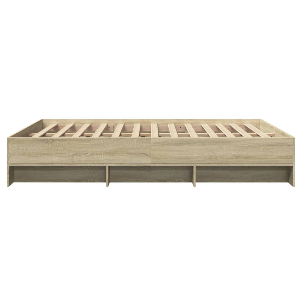 Modern Wooden Queen Size 160cm Bed Frame Base With Under Storage Space