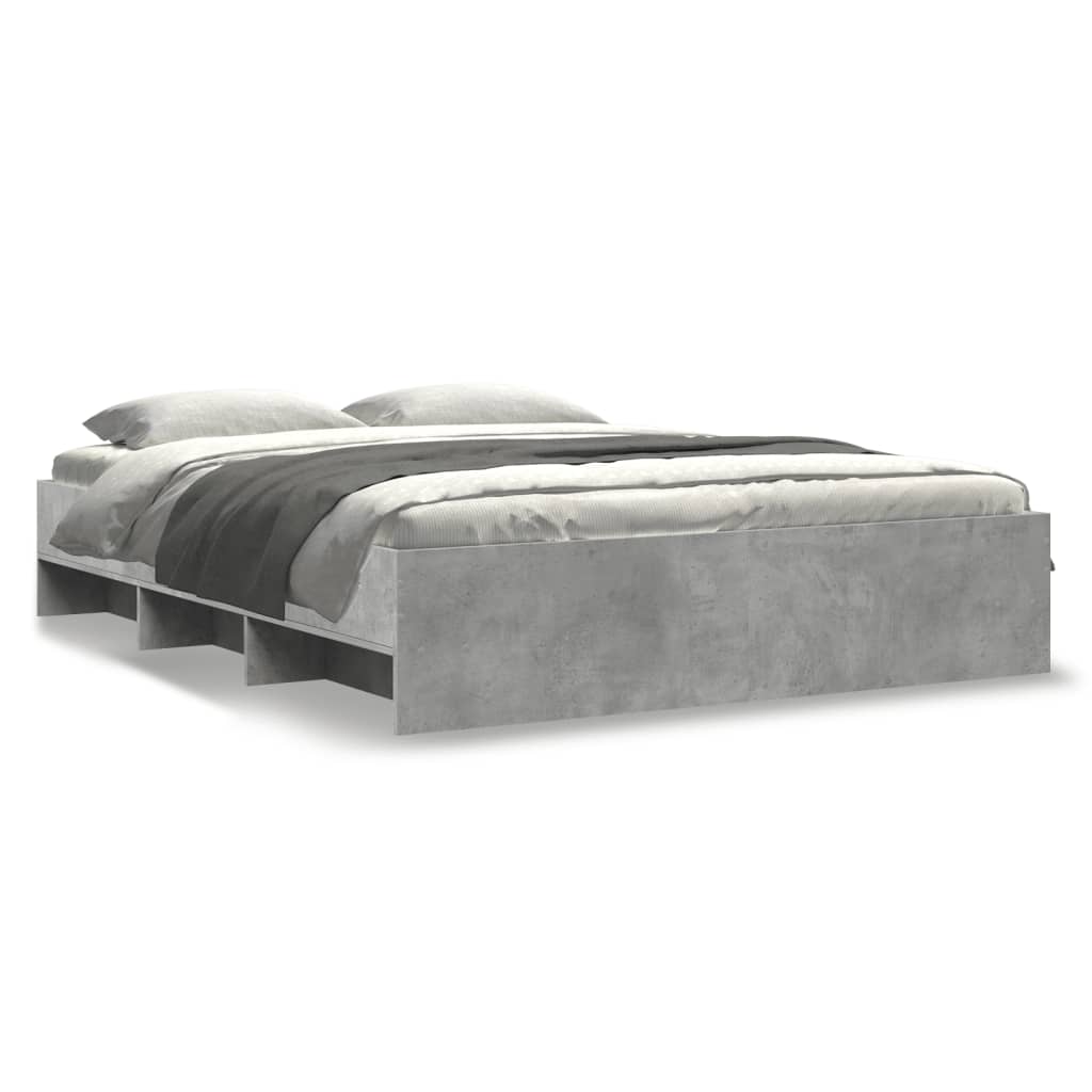 Modern Wooden Queen Size 160cm Bed Frame Base With Under Storage Space
