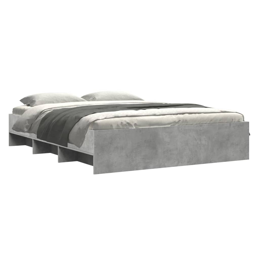 Modern Wooden Queen Size 160cm Bed Frame Base With Under Storage Space