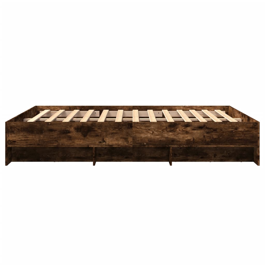 Modern Wooden Queen Size 160cm Bed Frame Base With Under Storage Space