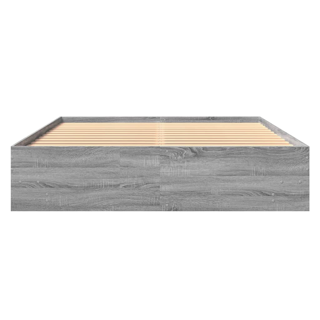 Modern Wooden Queen Size 160cm Bed Frame Base With Under Storage Space