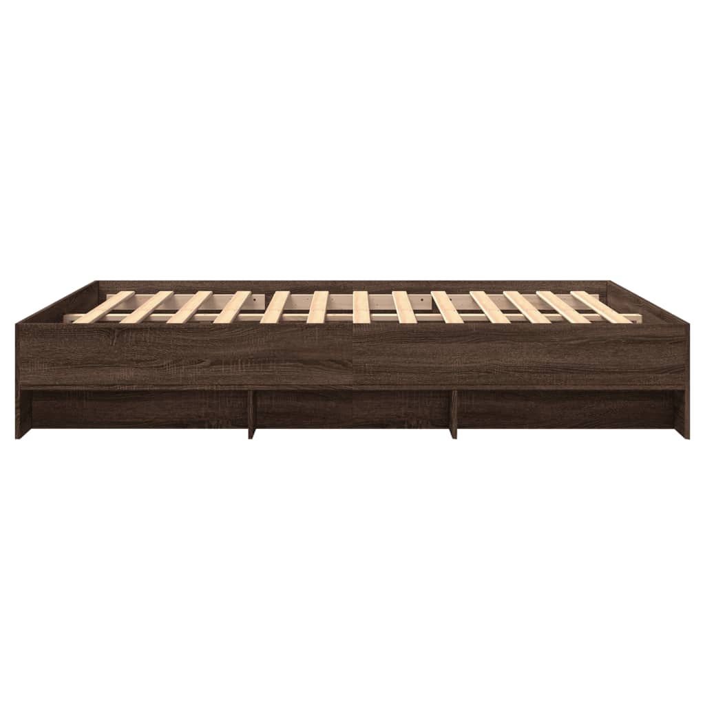 Modern Wooden Queen Size 160cm Bed Frame Base With Under Storage Space