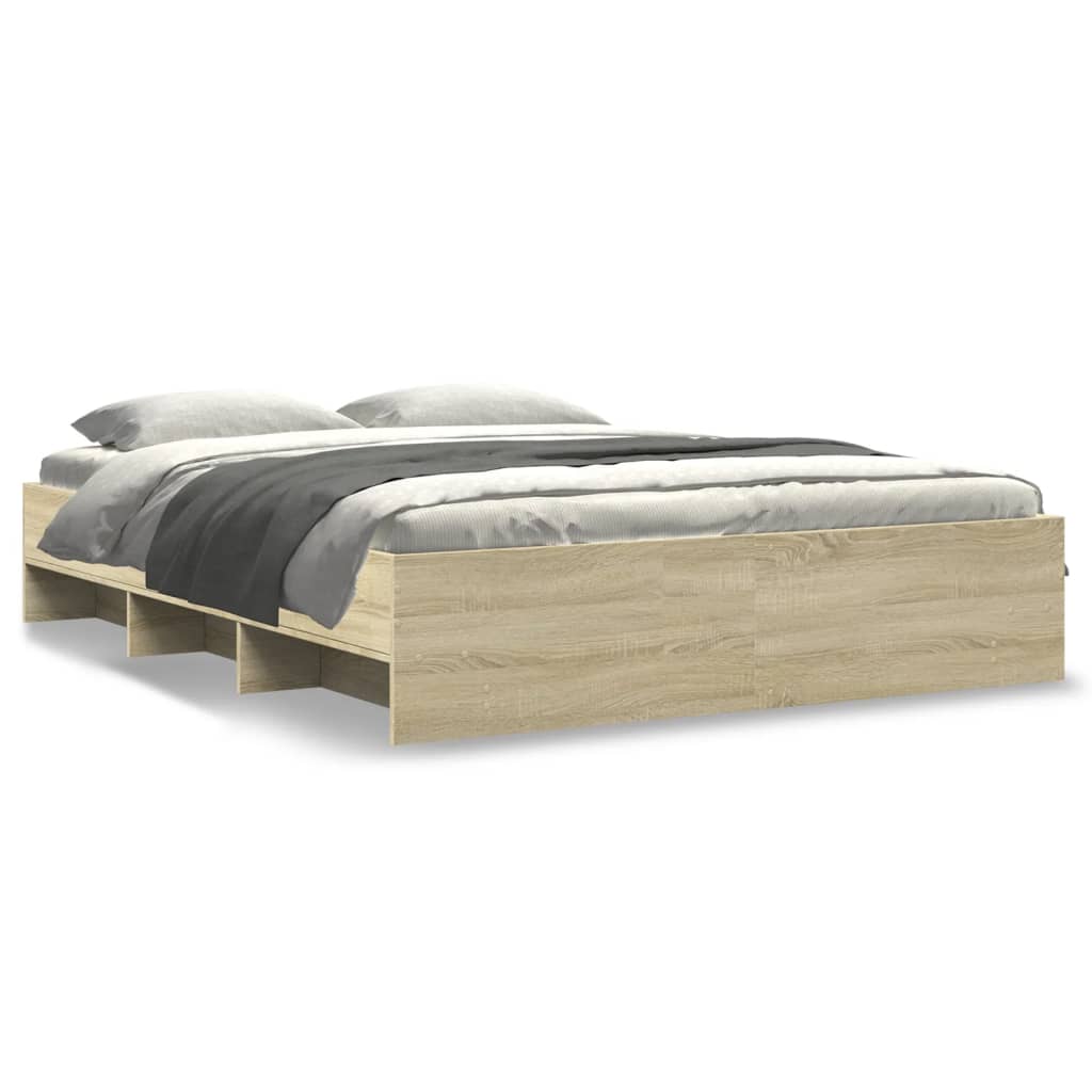 Modern Wooden King Size 150cm Bed Frame Base With Under Storage Space