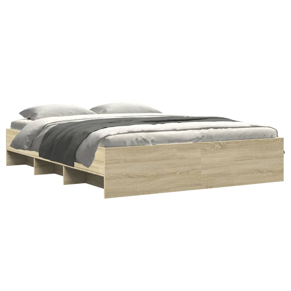 Modern Wooden King Size 150cm Bed Frame Base With Under Storage Space