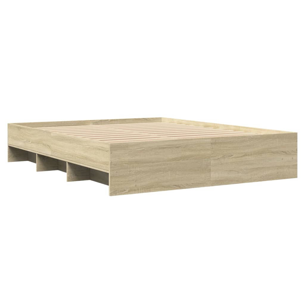 Modern Wooden King Size 150cm Bed Frame Base With Under Storage Space