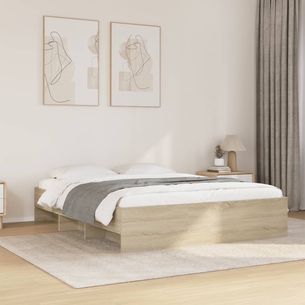 Modern Wooden King Size 150cm Bed Frame Base With Under Storage Space