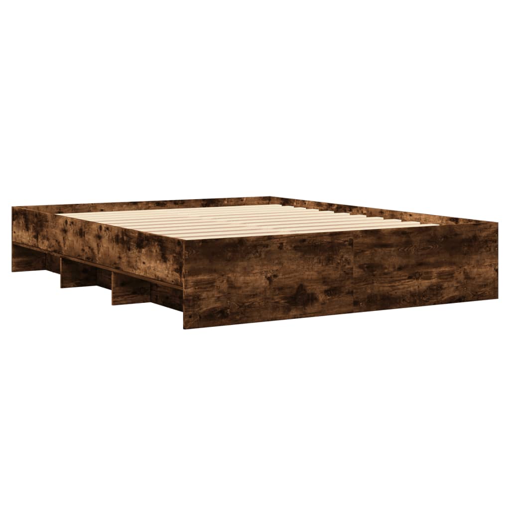 Modern Wooden King Size 150cm Bed Frame Base With Under Storage Space