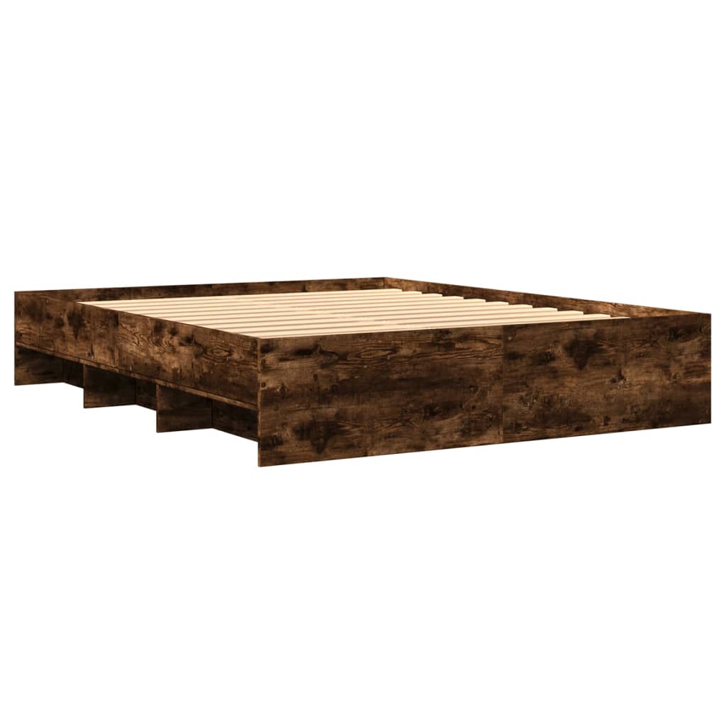 Modern Wooden King Size 150cm Bed Frame Base With Under Storage Space