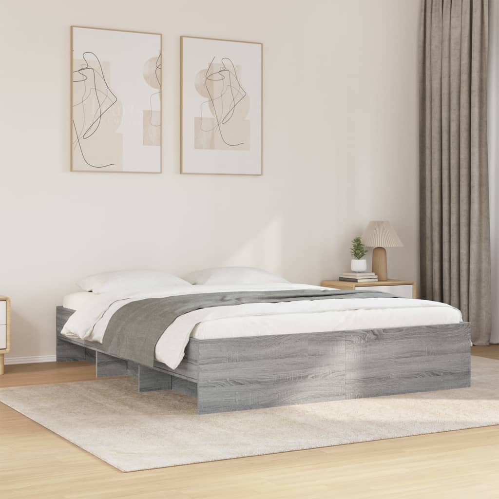 Modern Wooden King Size 150cm Bed Frame Base With Under Storage Space