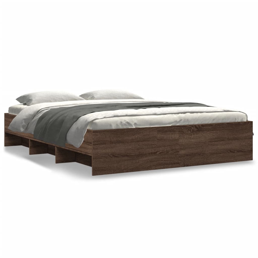 Modern Wooden King Size 150cm Bed Frame Base With Under Storage Space